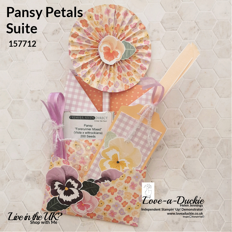 A loaded envelope using the Pansy petal Suite from Stampin' Up!