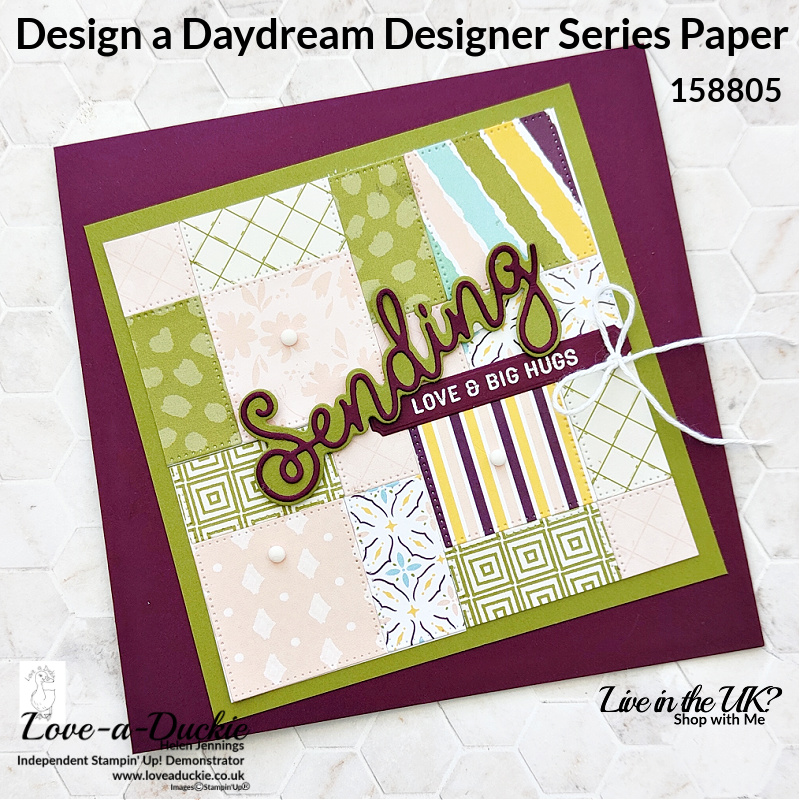 Quilting Effect Card using Design a Daydream Designer Series paper