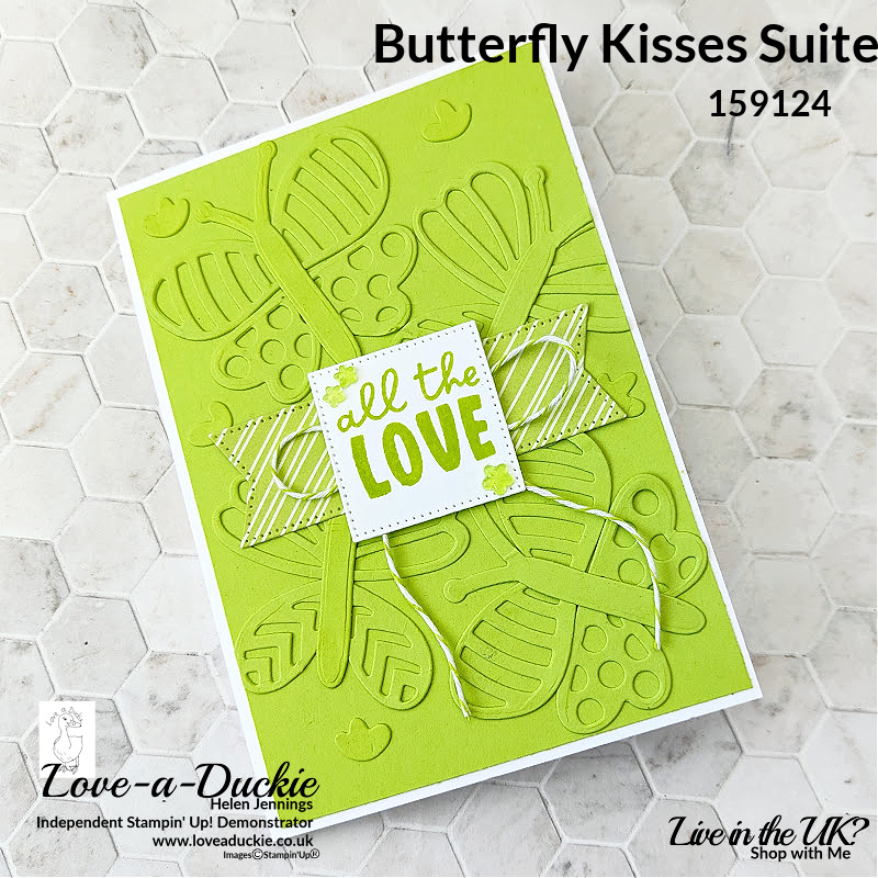 Using Die Cuts to Create a Textured Background with the Butterfly Kisses Suite from Stampin' Up!