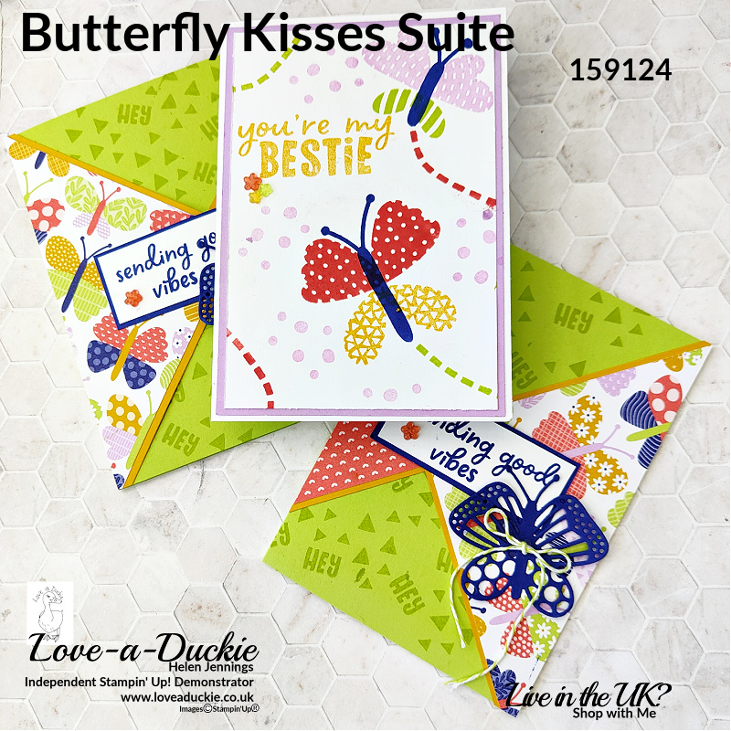 A collection of simple stamping cards using the butterfly Kisses suite from Stampin' Up!