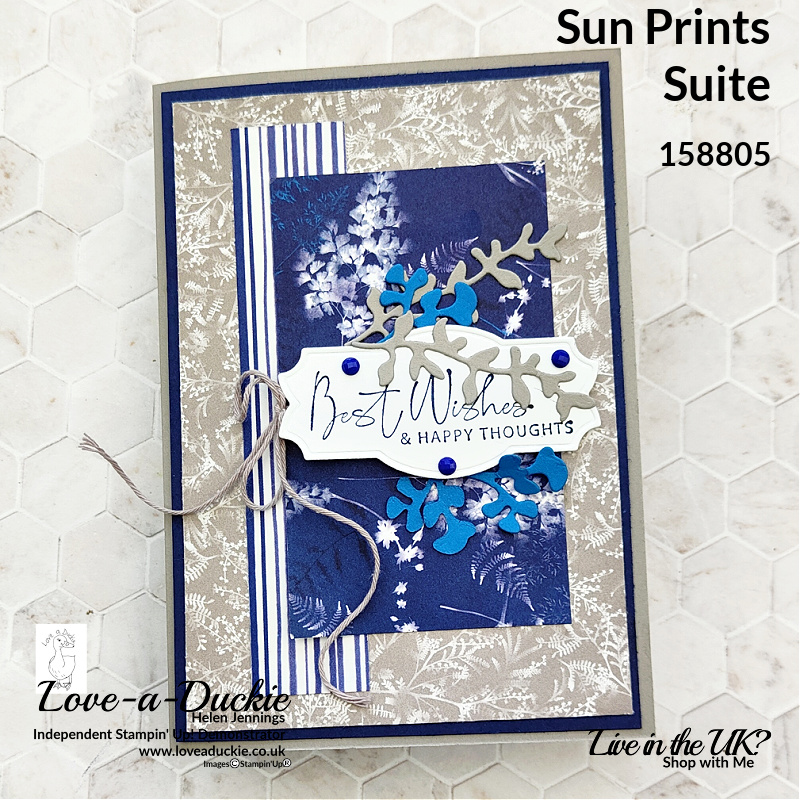 layering blocks of Designer Series Paper from the Sun Prints Suite from Stampin' Up!