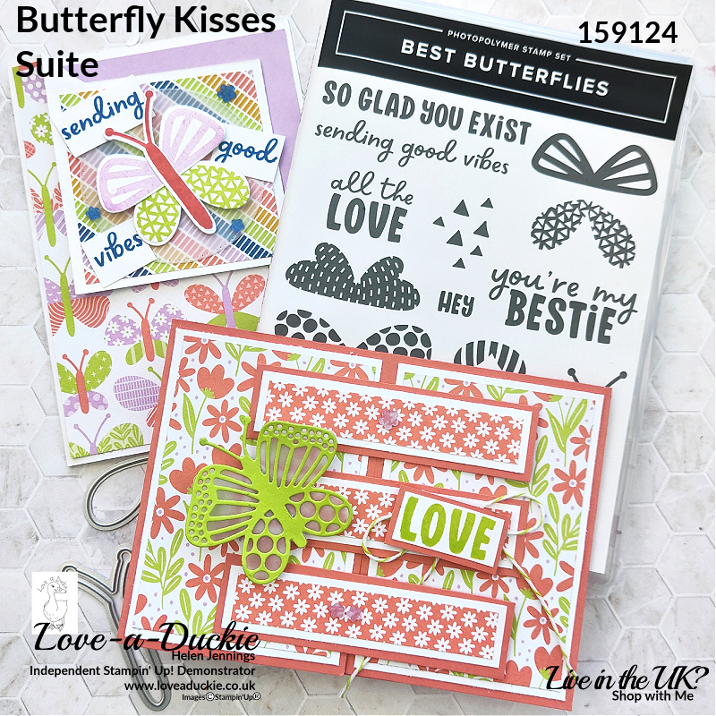 Two fancy fold cards using the Best Butterflies bundle and Butterfly Kisses paper from Stampin' Up!