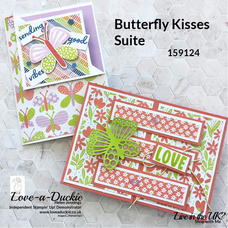 Two simple fancy fold cards with Stampin' Up's Butterfly Kisses Suite