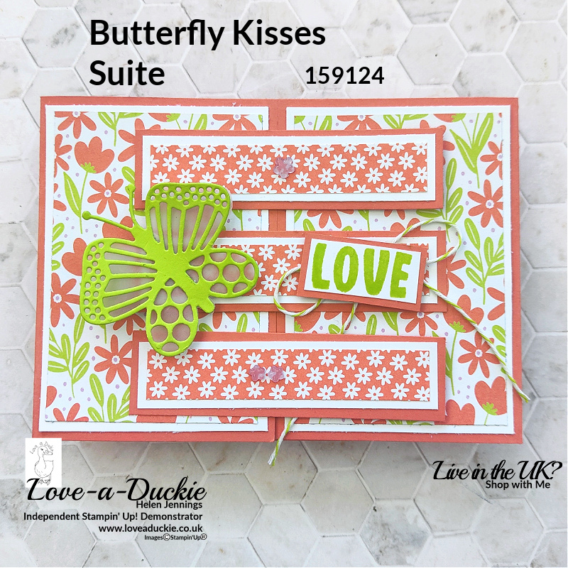 A gatefold fancy fold card with Stampin' Up's Butterfly Kisses Suite