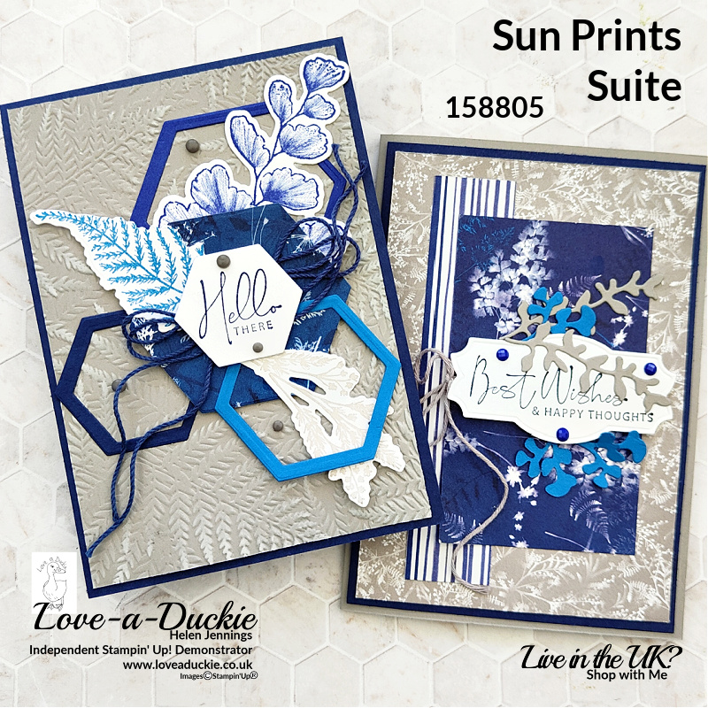 Using the Sun Suite from Stampin' Up! to create these layered look