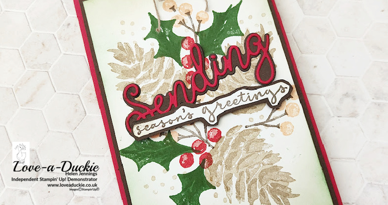 Two Step Stamping Christmas Card