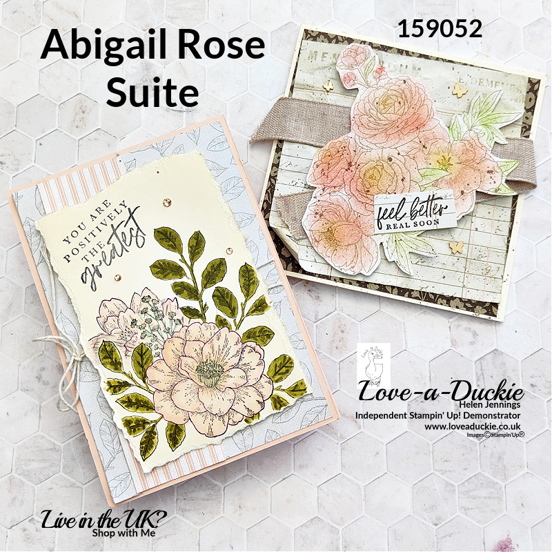 Vintage Style Cards with Abigail Rose suite from Stampin' Up!