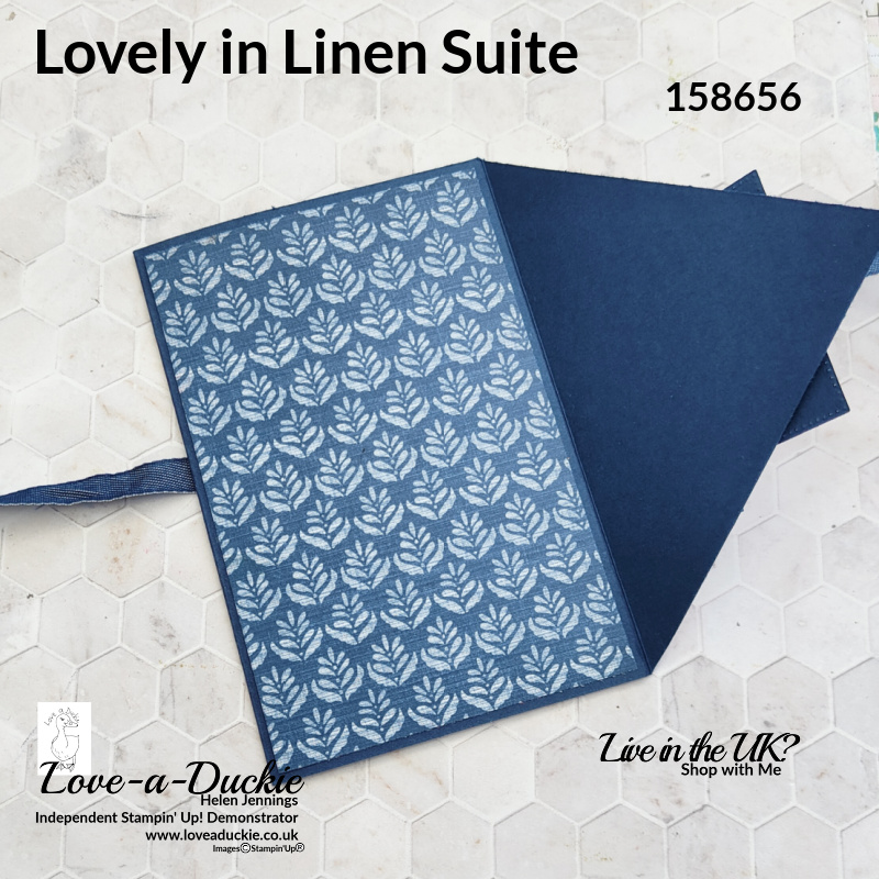 Night of Navy L:ovely in Linen Designer Series Paper from the Lovely in Linen pack from Stampin' Up!