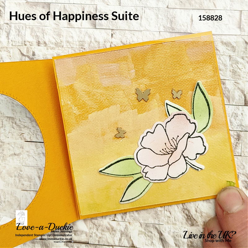 A mini card from a challenge using Stampin' Up's Hues of Happiness