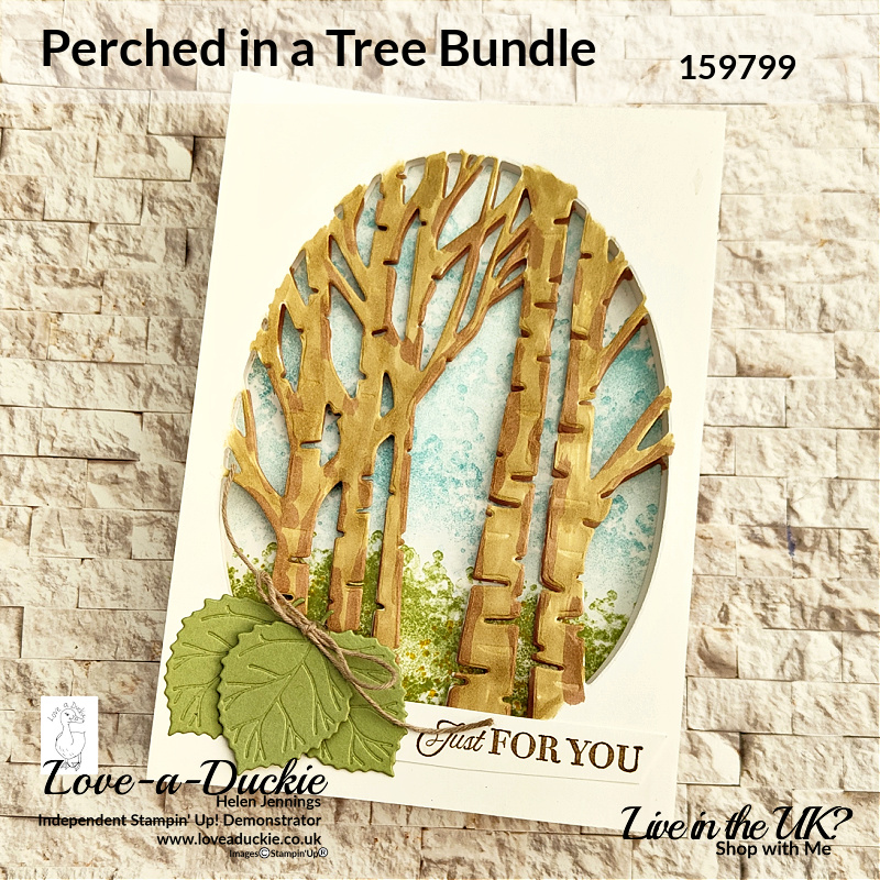 A diorama card with the Perched in a Tree bundle from Stampin' Up!