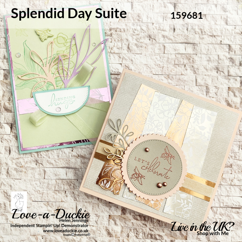 Two cards Using Sketch Challenges to Create Cards with Stampin' Up's Splendid day Suite of products.