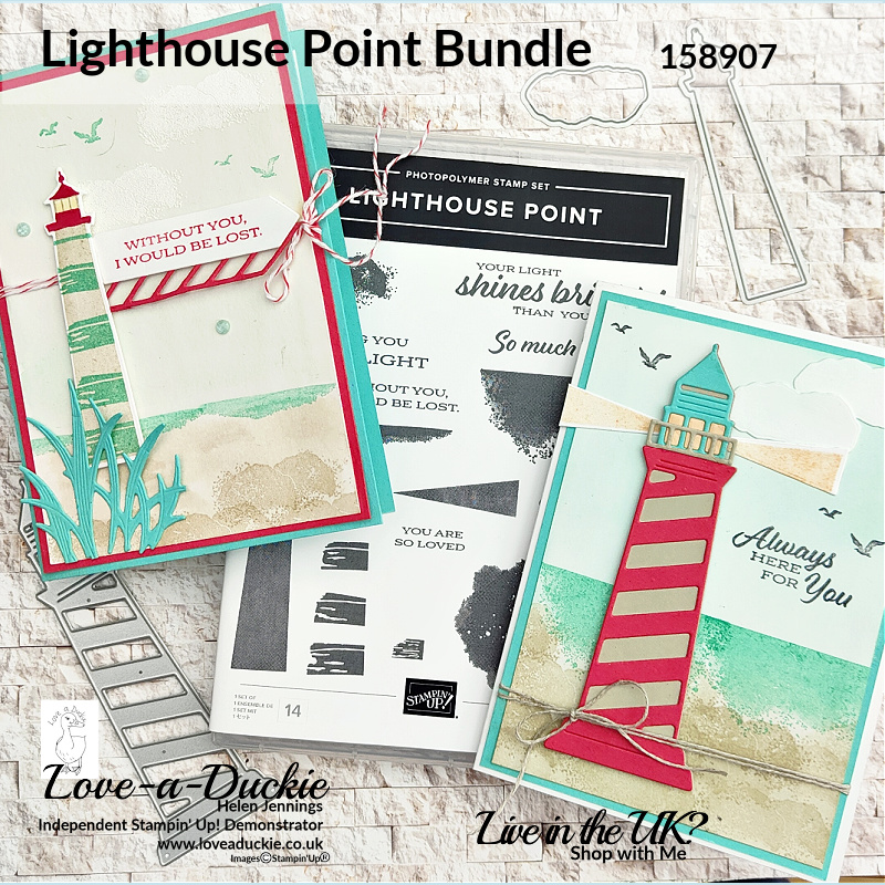 Two cards using a colour Challenge for inspiration and the Lighthouse {Point Bundle from Stampin' Up!