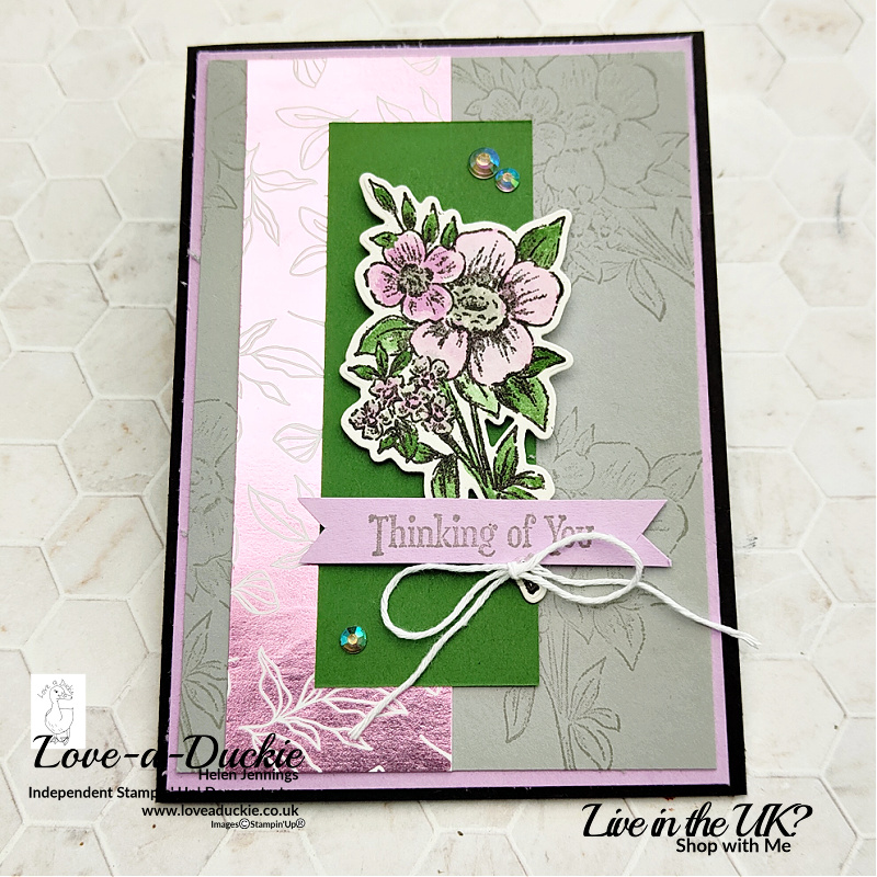 Blessings of Home stamp set and Splendid Day papers were used for this floral project