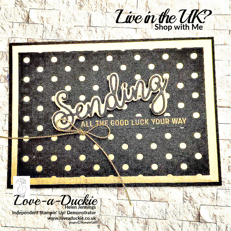 Using Metallics with this card using Stampin' Up's Dots & Spots die