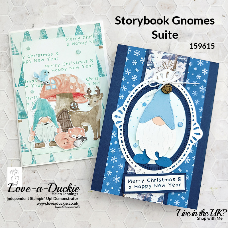 Gnome Themed Christmas Cards using products from the Storybook Gnomes Suite from Stampin' Up!