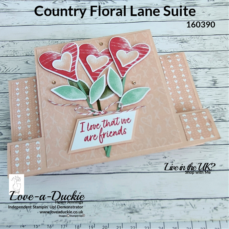 The Courntry Lane Designer Series Paper from Stampin' Up! are the feature of the Centre Fold fancy 