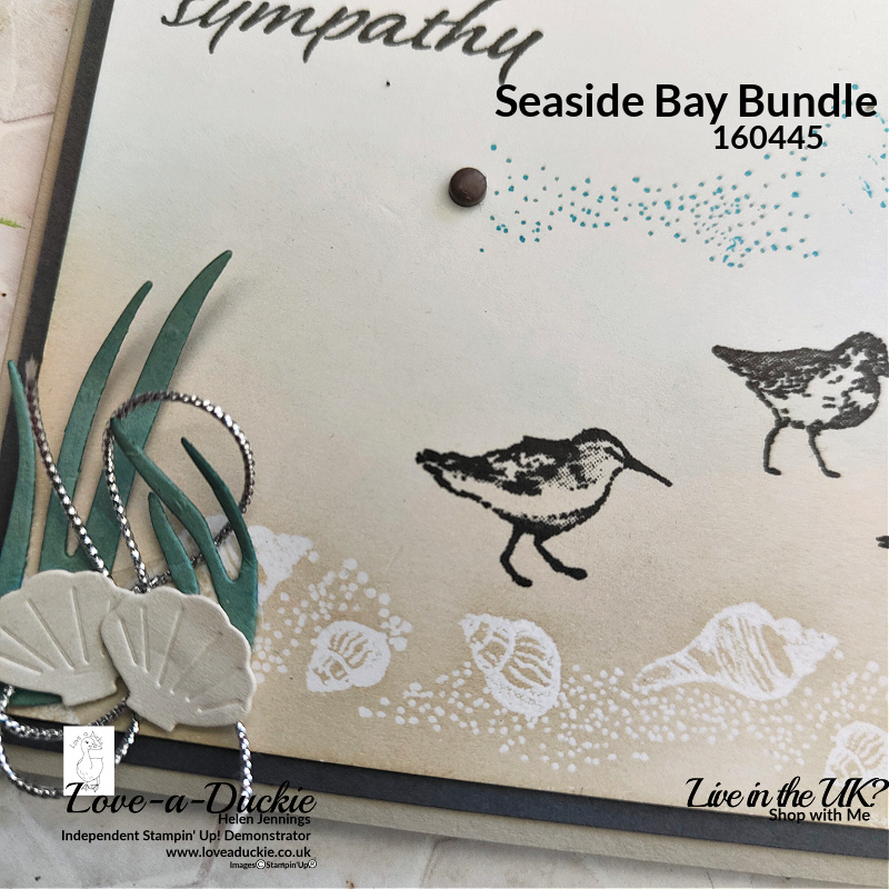 Ink blending over heat embossed seashells with the Seaside bay bundle from Stampin' Up!