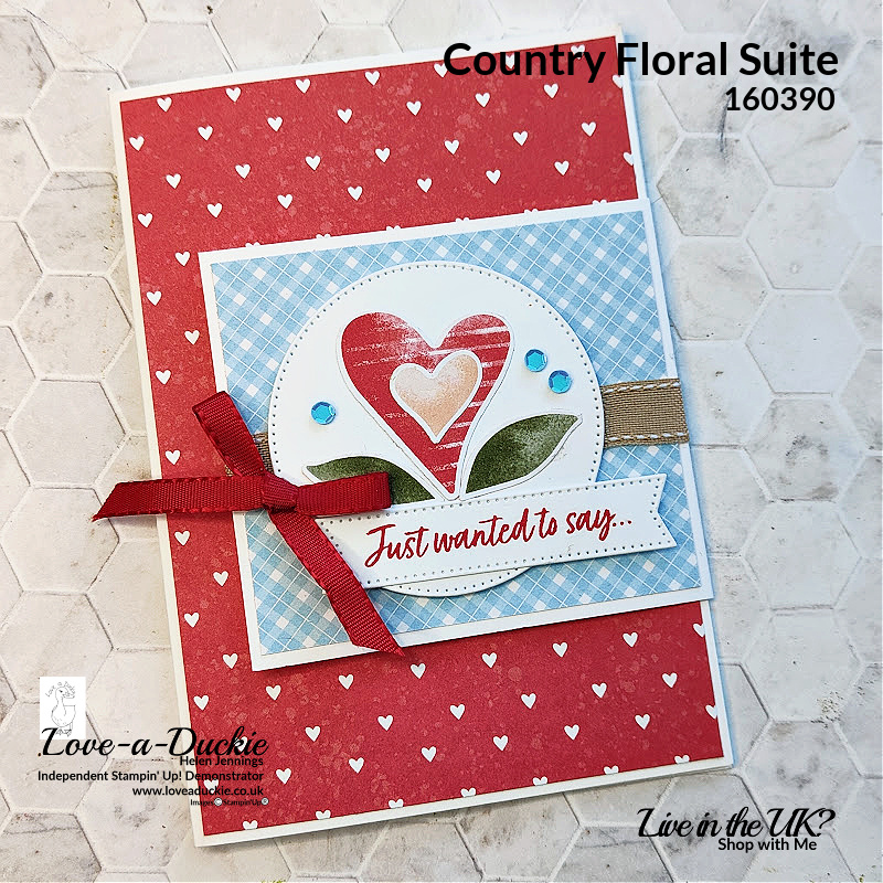 A friendship fancy fold card created with the Country Floral lane suite from Stampin' Up!