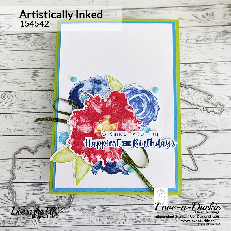 A cheery and bright birthday card using the Artistically Inked stamp set and 2022-2024 In Colors from Stampin' Up!