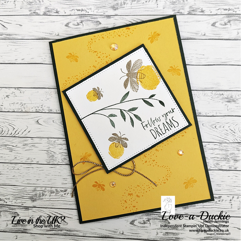 A stamped tone on tone bsckground in this card using the Lighting the Way stamp set from Stampin' Up!