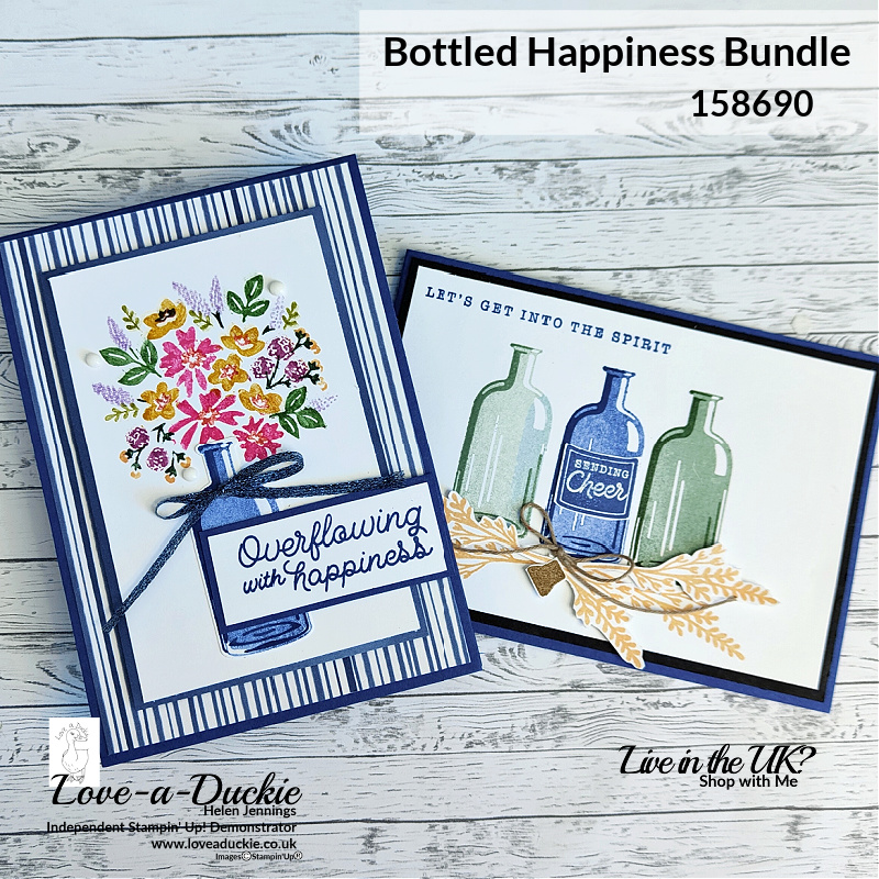 Two cards using Stampin' Up's Bottled happiness bundle.