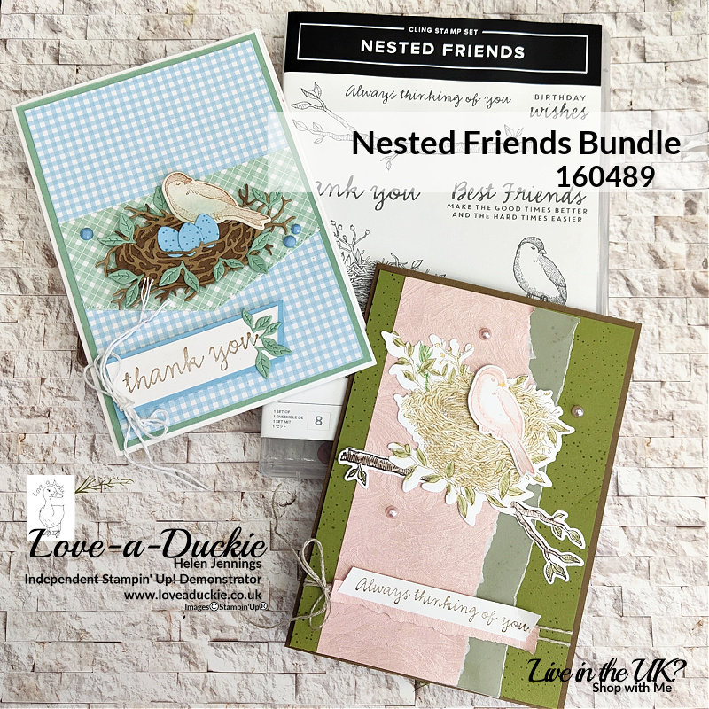 Spring Cards using the Nested Friends Bundle from Stampin@'Up!