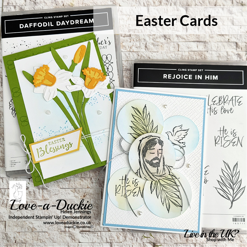 Two traditional Easter Cards using stamp sets from Stampin' Up!