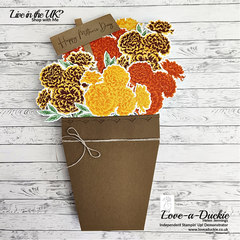 Create a Flower Pot card with the Marigold Moments Bundle from Stampin' Up!
