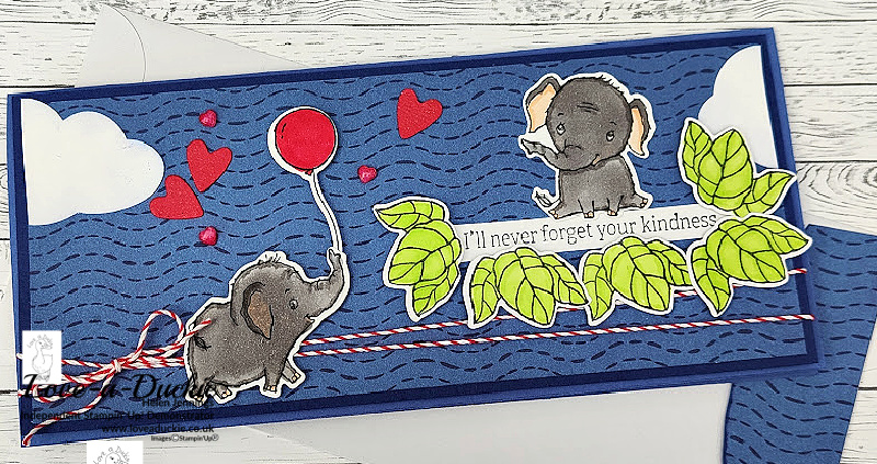 A Slimline Card With Elephants