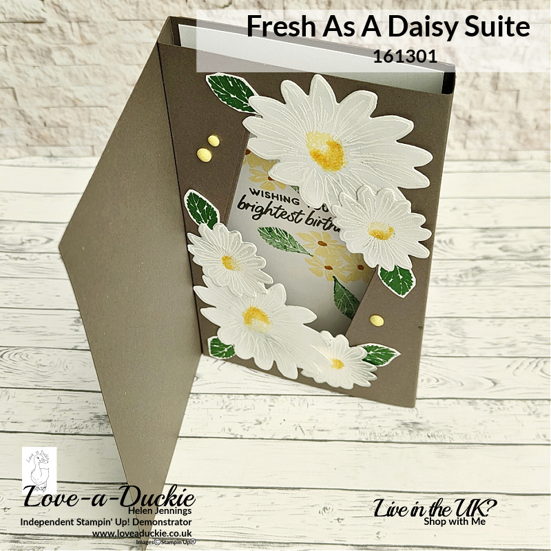 A fun fold card using the Fresh as a Daisy Suite of products from Stampin' Up!