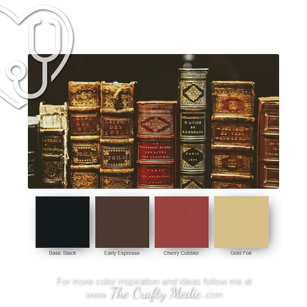 Brown and gold old book cover Color Palette