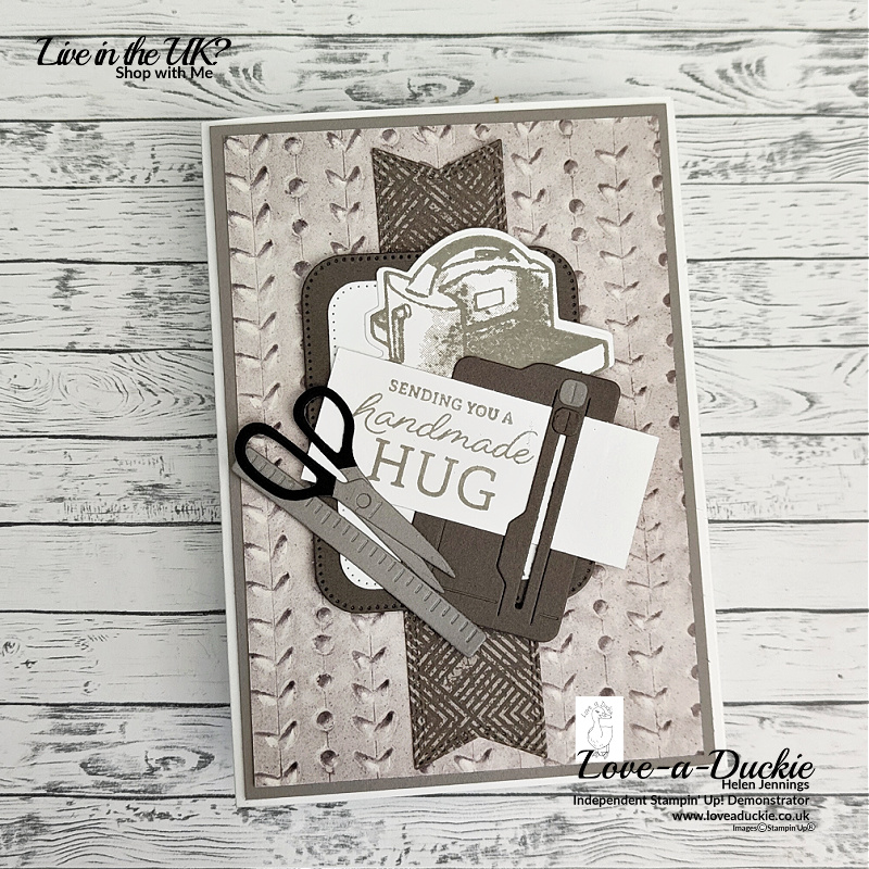 A crafting card with neutral colours using the Crafting With You bundle from Stampin' Up!