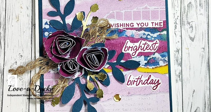 Using Torn Paper Flowers on a Card