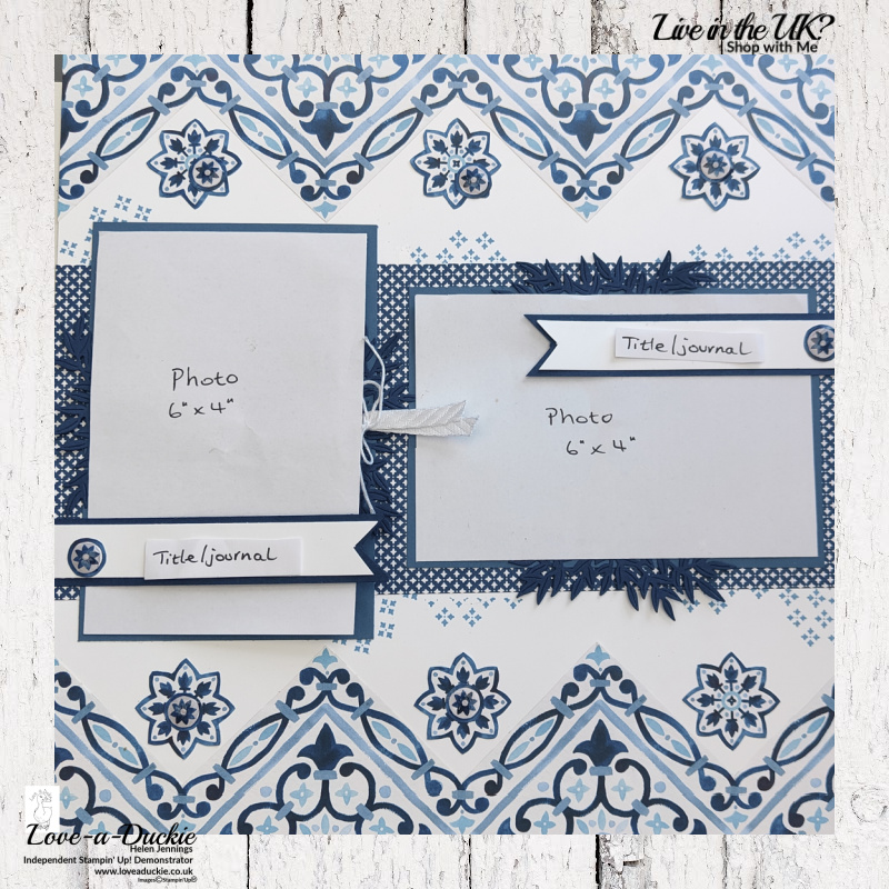 Creating embellishments for a scrapbook page using the Mediterranean Blooms Suite from Stampin' Up!