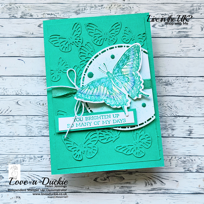 Faux Dry Embossing in card making using the Sketched Butterflies bundle from Stampin' Up!