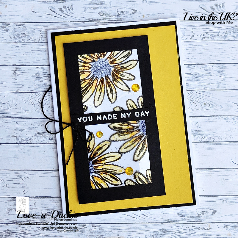 Stained Glass Window Technique Card using Cheerful Daisies from Stampin' Up!