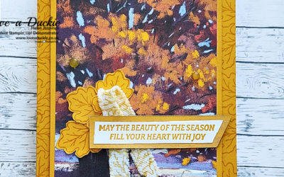 Autumn Leaves Card in Yellow