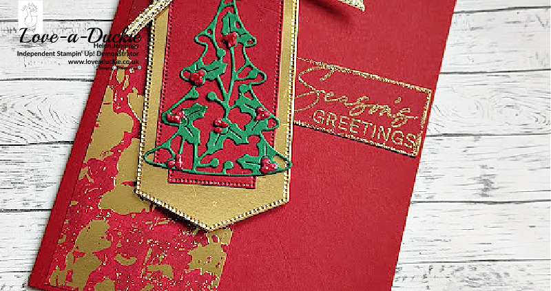 Christmas Card Using Traditional Colours With A Contemporary Twist.