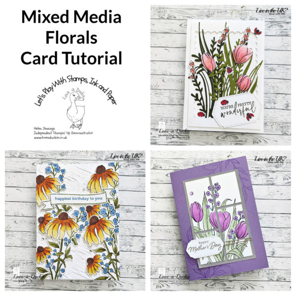 Mixed Media Florals Card Tutorial