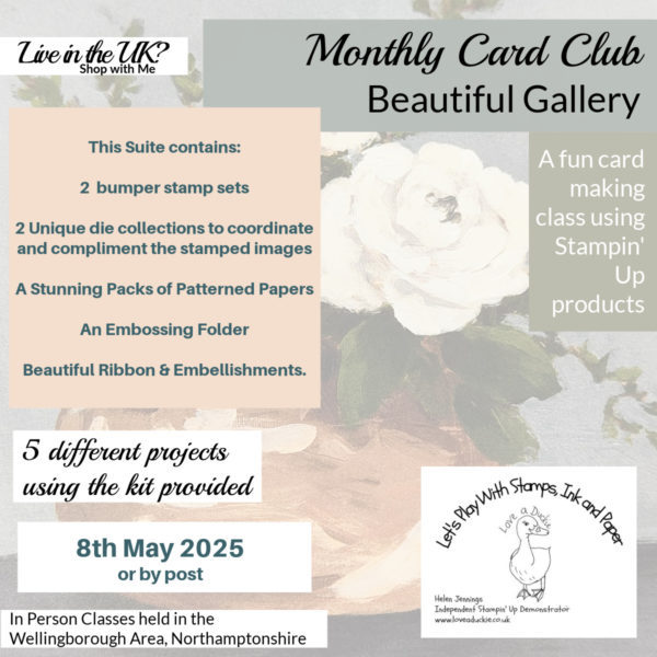 Monthly Card Club Using the Beautiful Gallery Suite