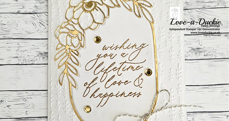 White & Gold Wedding Card