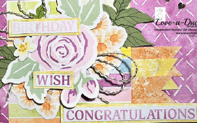 Floral Card With Ephemera