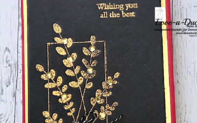 Red, Black & Gold Elegance Card