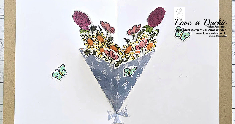 How to Create a Simple Pop Up Card with Stamped Flowers