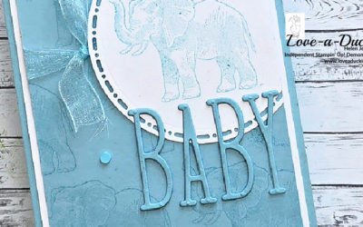 How to Create a Soft Monochromatic Baby Card Using One Colour