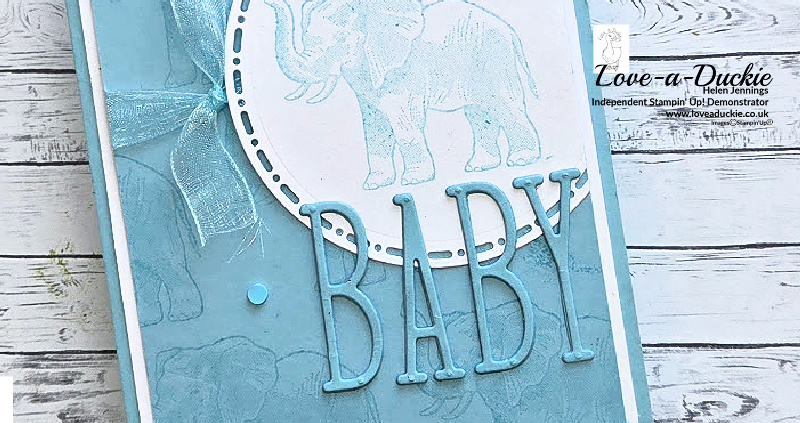 How to Create a Soft Monochromatic Baby Card Using One Colour