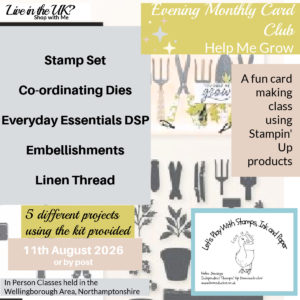 Evening Monthly Card Club Using the Help Me Grow Bundle & Everyday Essentials DSP