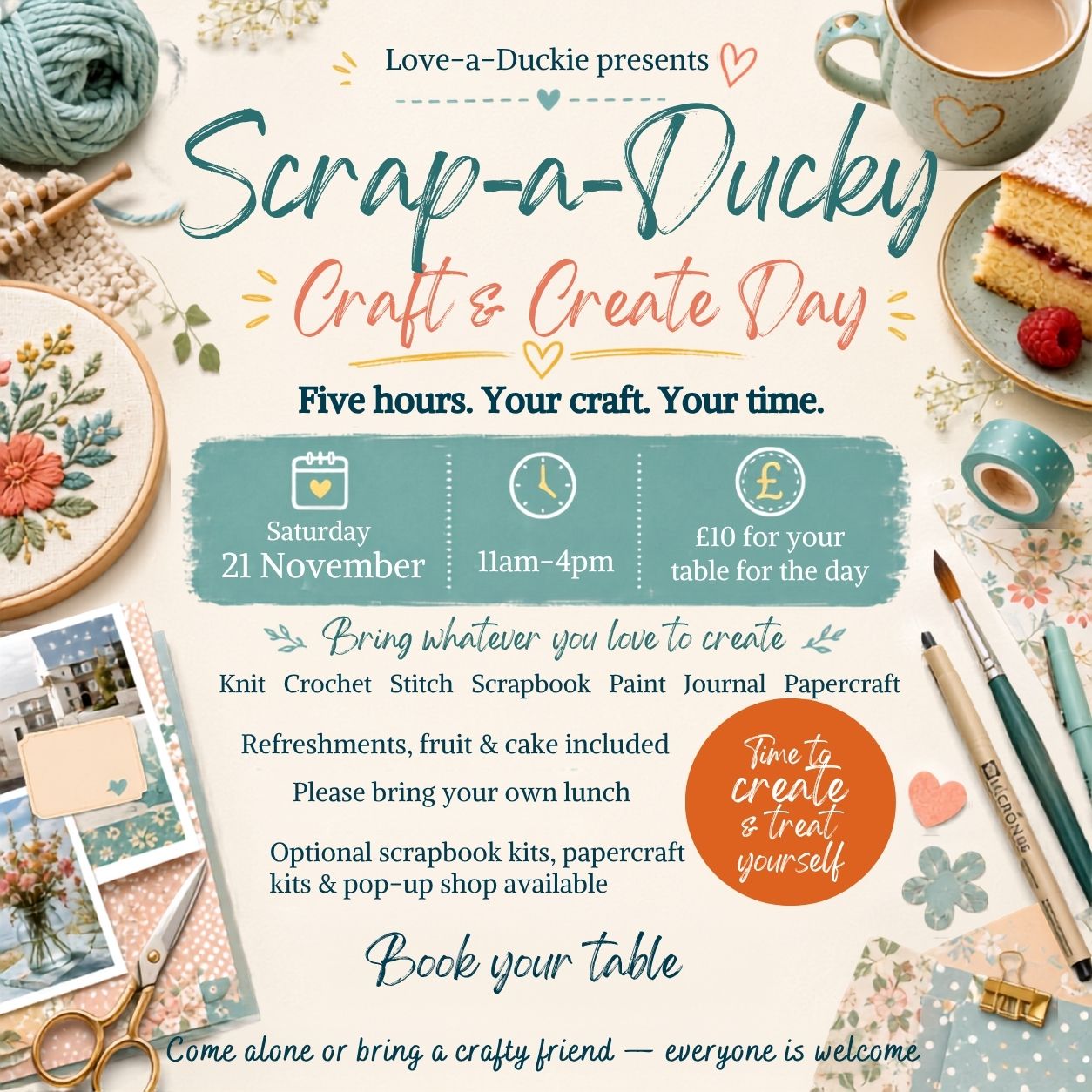 Scrap-a-Ducky Craft & Create Nov 2026