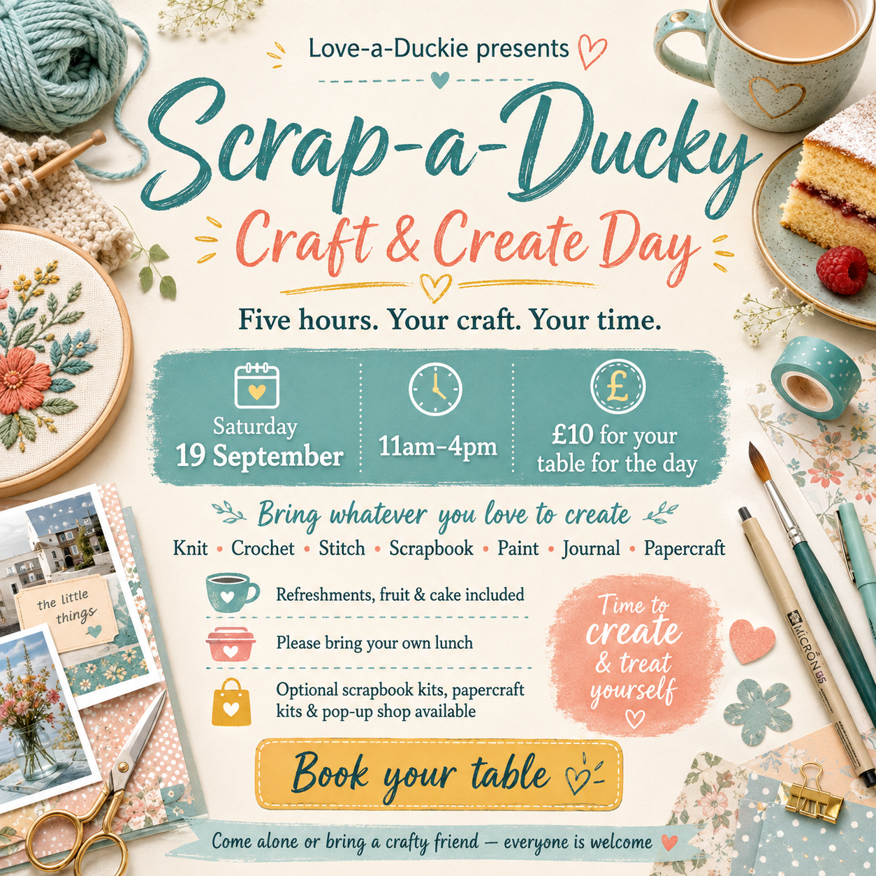 Scrap-a-Ducky Craft & Create Sept 2026
