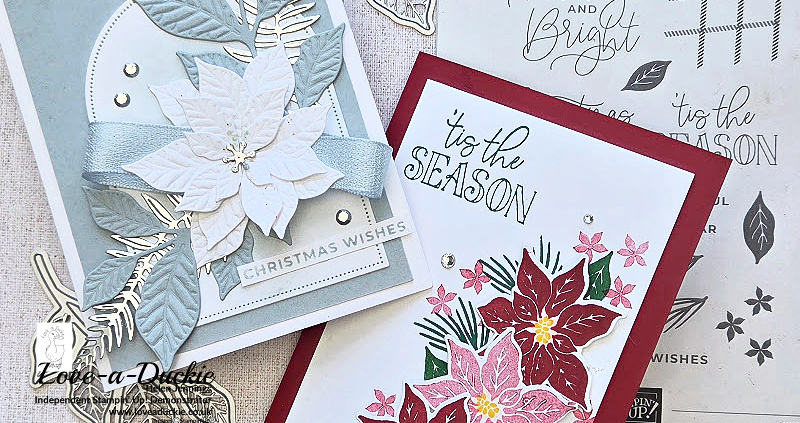 Pretty Poinsettia – Two Christmas Cards, Two Completely Different Looks!